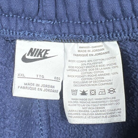 Nike Sportswear Club Mens Shorts Size 2XL Blue Athleisure Pockets Drawstring - Picture 8 of 11